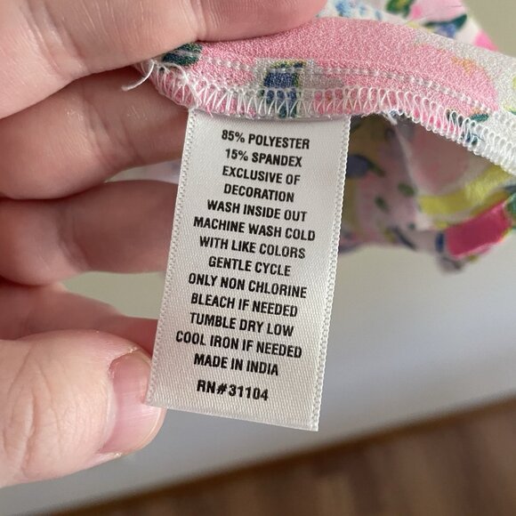 Crown & Ivy Womn PS Paisley Floral Preppy Crochet Tassel Sleeveless Ruffle Dress - Picture 6 of 7